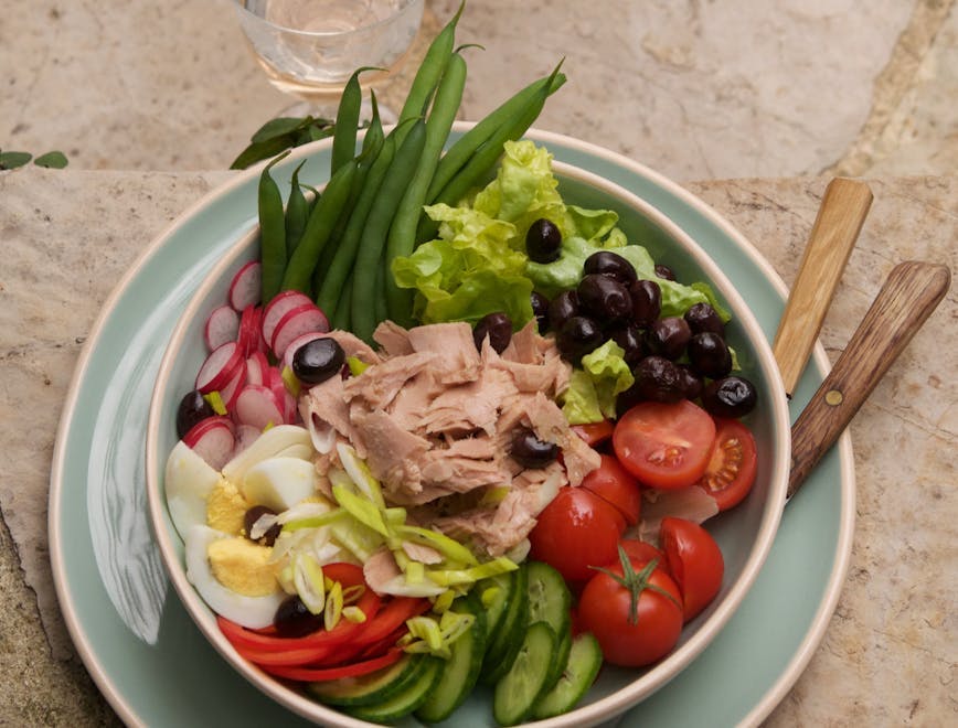 dish meal food platter plant salad