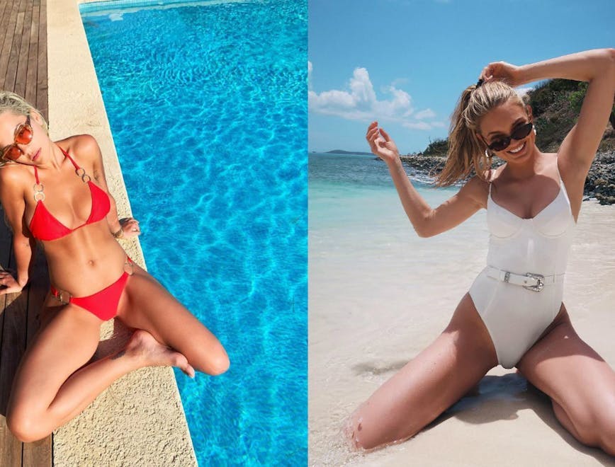 clothing apparel sunglasses accessories accessory person swimwear bikini water vacation