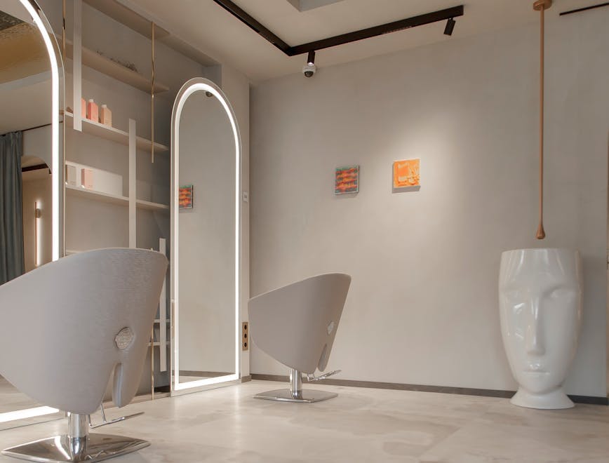 chair furniture indoors beauty salon floor bathing